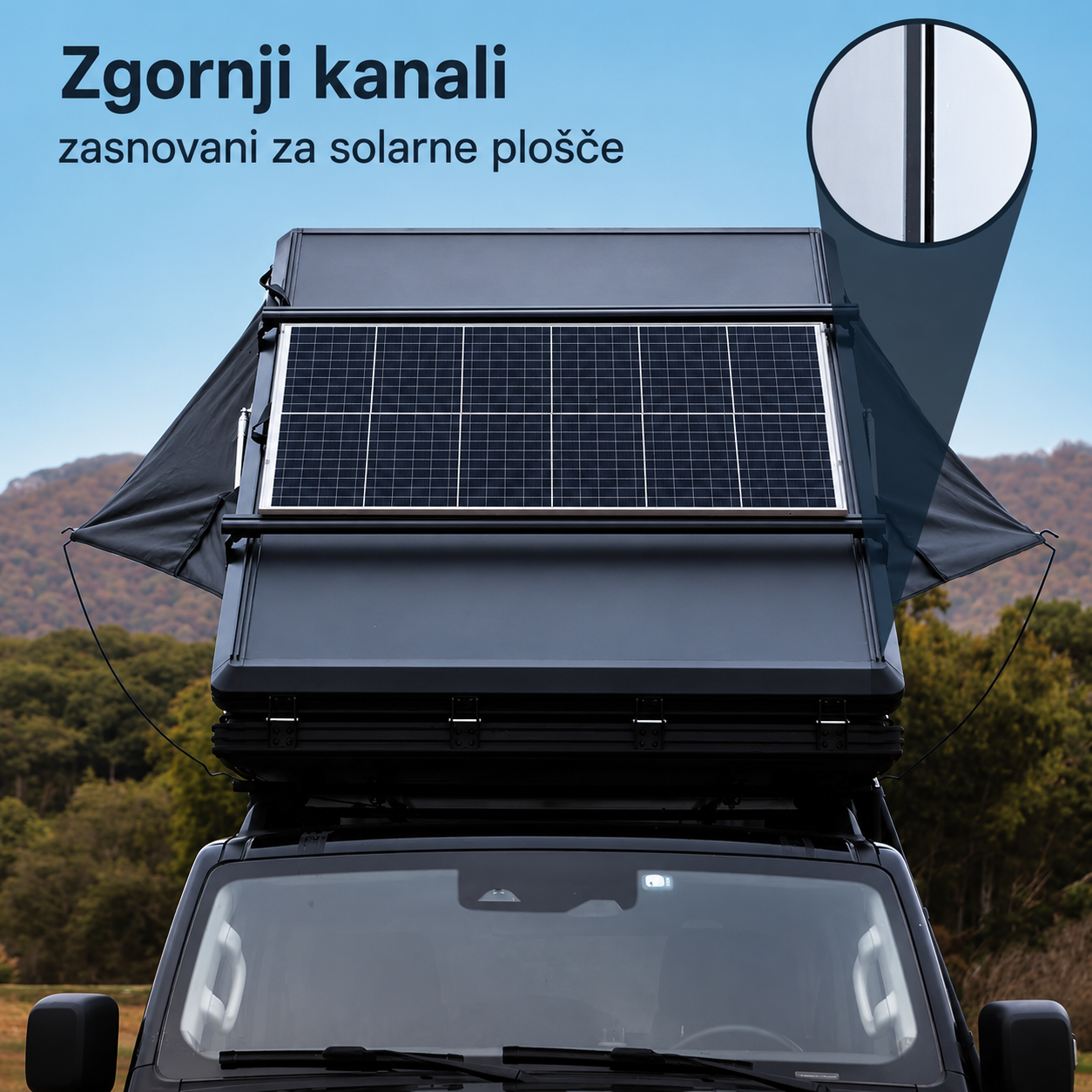 Rooftop Tent Solar Setup